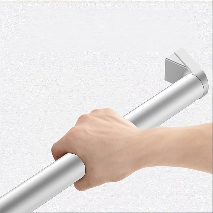 13 FT Handrails for Indoor Stairs,Railings，Outdoor Stairs Handrail，Modern Aluminum Handrail Set, Wall Mounted，Wall Return Bracket More Safety, Rust Free. (Anodized Silver, 13 FT)