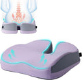 Seat Cushions for Office Chairs Wheelchair Cushion for Long Sitting Back Pain，Memory Foam Seat Car Computer Desk Chair Cushion，Coccyx Cushion for Tailbone Pain Relief Office Chair Butt Pillow Purple