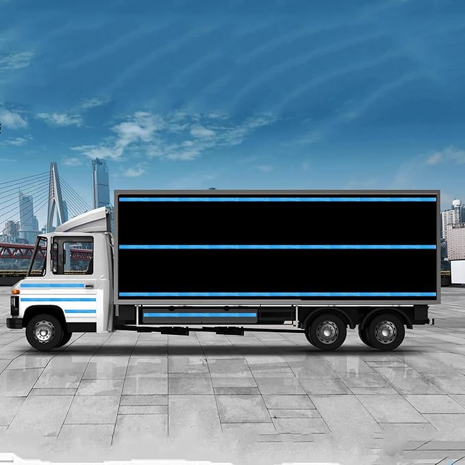 Blue Reflective Tape Outdoor Waterproof 3 inch, High Visibility Hazard Conspicuity Safety Industrial Marking Tape (66 feet)