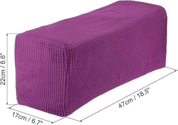 uxcell 2pcs Stretch Armrest Covers for Chairs/Sofas, Couch Arm Covers with Twist Pin, Furniture Protector Slipcovers Purple