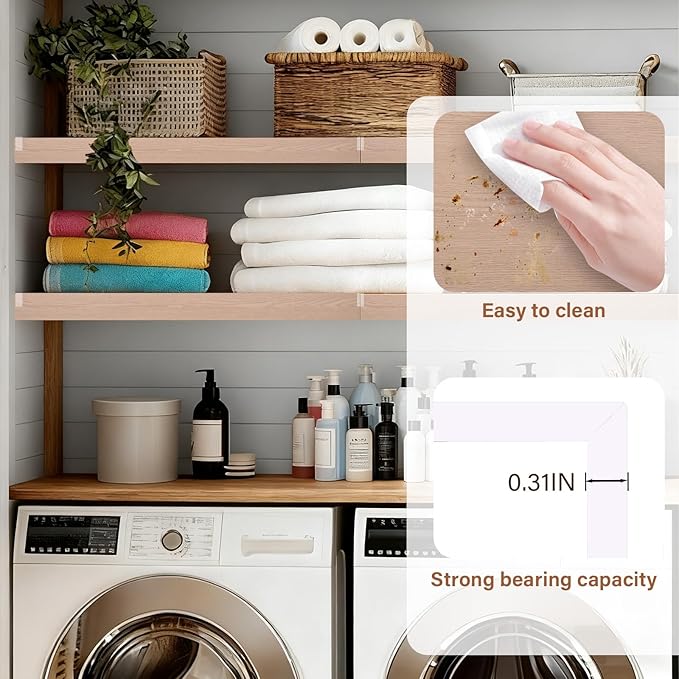Wire Rack Covers, 24*12 Inch Shelf Covers for wire Shelving, Easy to Cut Closet Wires Shelf Cover-0.31 inch Thick(Not Wood) Moisture Resistant Durable Shelves Cover, Easy Install for Pantry, Kitchen