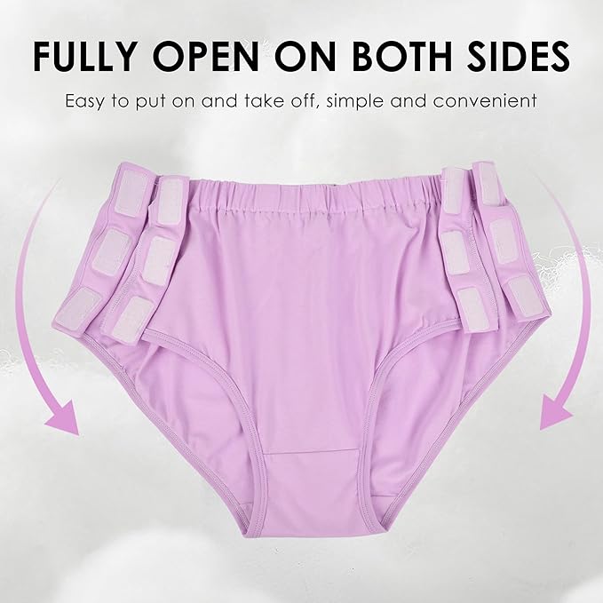 Easy Adapt Women's Tear-Away Underwear, for Patients, Elders, Pack of 2. (Small)