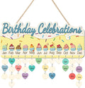 KAlRNE Birthday Calendar Wall Hanging,Family Days Wooden Plaques with Tags,Birthday Celebrations Calendar,Cake Sign Reminder Board,Gifts for Kids Grandparent Anniversary Special Event Classroom Decor