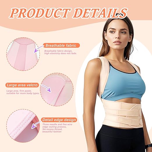 TEE TEA Posture Corrector for Women & Men – Adjustable Back Support Brace for Neck, Shoulder & Spine Muscle Relief – Improve Posture, Comfort & Confidence – Invisible & Comfortable Design (Beige, Small)