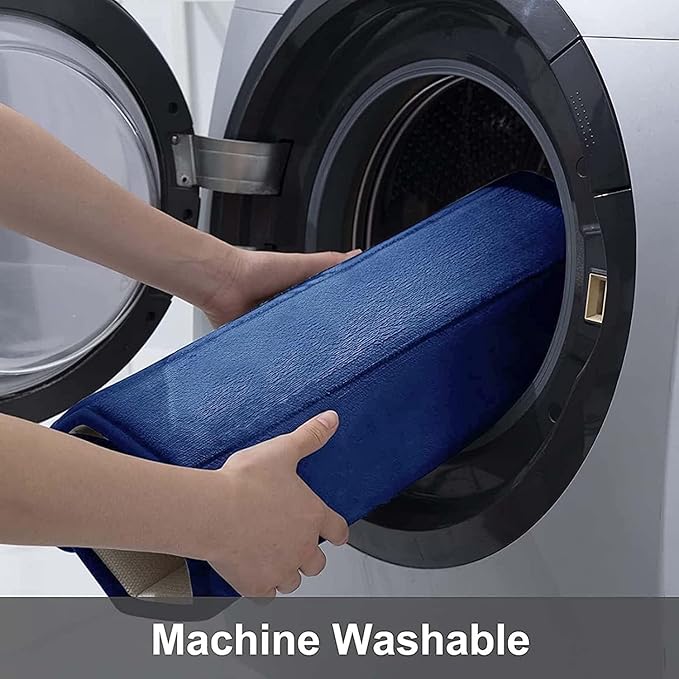 Buganda Memory Foam Bath Mat, 40" x 32", Ultra Soft and Non-Slip Bathroom Rugs, Water Absorbent and Machine Washable Bath Rug Runner for Bathroom, Shower, and Tub, Navy Blue