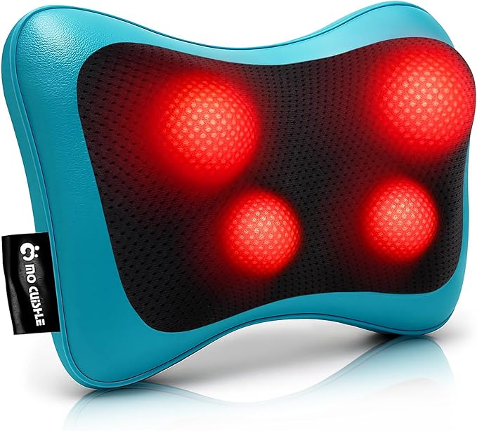 Mo Cuishle Electric Shiatsu Back Massager with Heat - Powerful 3D Kneading for Neck, Shoulder, Lower Back Pain Relief - Ergonomic Design for Home, Office, & Car - Gifts for Women, Men, Mom, Dad & her