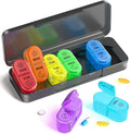 Pill Organizer, 𝐏𝐢𝐥𝐥 𝐁𝐨𝐱 𝟕 𝐃𝐚𝐲, AM & PM Medicine Organizer 7 Days, Weekly Pill Organinzer 2 Times a Day, Pill Case for Travel, Vitamins, Fish Oils, Supplements