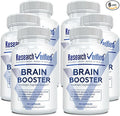 Research Verified Brain Booster - Brain Supplement for Memory and Focus, Nootropic Supplement for Cognitive Support - 360 Vegan Capsules - 6 Bottles