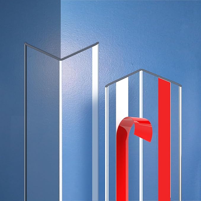 Clear Self-Adhesive Wall Corner Protectors-2 PCS of Corner Guards & Edge Protector for Baby, Furniture, Door, Tables, Cover Sharp Furniture, Easy to Install (3cmx80cm/1.18inx31.5in)