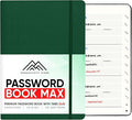 PRODUCTIVITY STORE Best Password Book with Alphabetical Tabs | Password Book, Organizer & Notebook | Password Keeper to Keep Website Logins & Passwords Safe | Green | Medium 5x8