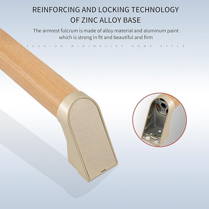2 FT Modern Aluminum Handrail Set - ADA Compliant Indoor & Outdoor Stair Railing. 1.4" Diameter Grab Bar. Wall-Mounted with 90°Wall Return End. Ideal for Safe Grip，Rust Free(Cherry Wood Grain, 2 FT)