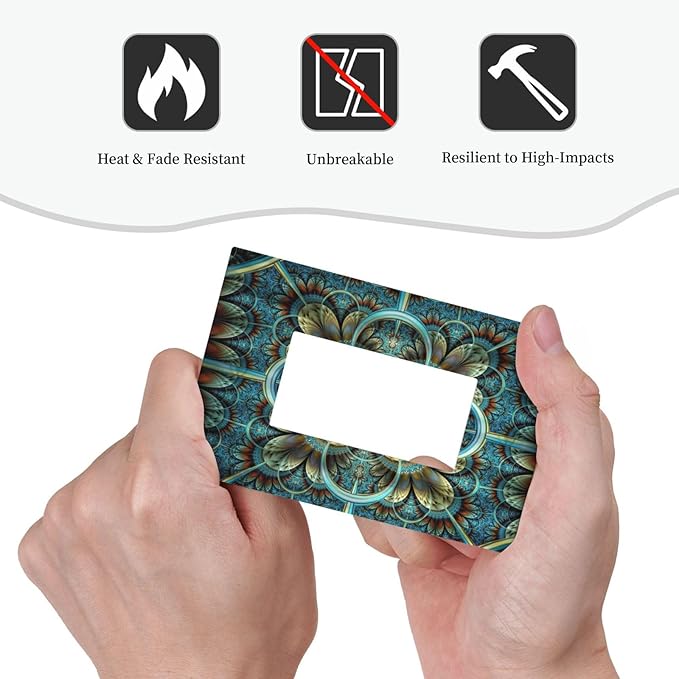 Outlet Covers Boho Fractal Mandala 1 Gang Wall Plate Single Rocker Light Switch Cover Bohemia Decorative GFCI Receptacle Cover Electrical Switchplate for Bathroom Bedroom Decor