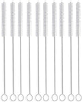 Long Straw Brush, Nylon Flexible,Reusable Pipe Tube Cleaner 12-ihch X 2/5-inch Set of 10