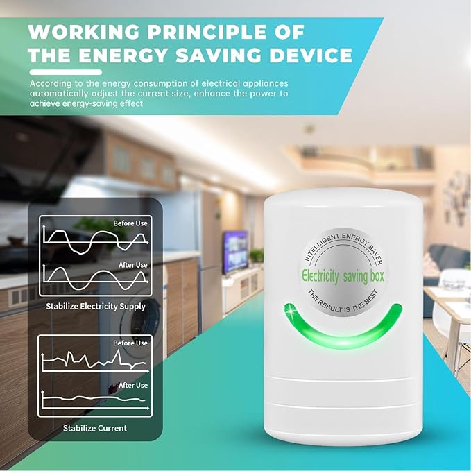 Power Saver Pro X,Stop Watt Energy Saving Device,Professional Electricity Saving Box,Intelligent Eco Volt Pro Energy Saver for Home Office,Stabilize Voltage 90V-250V 30KW,4Pack