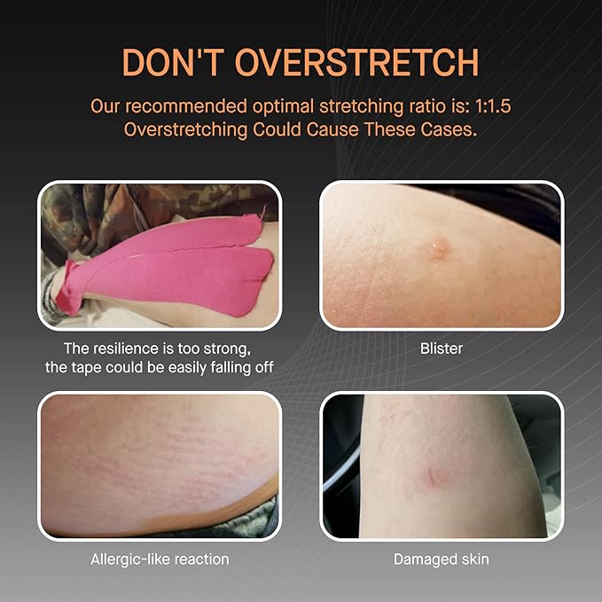 OK TAPE Regular Kinesiology Tape (3 Pack), Original Cotton Athletic Tape for Support Muscle Joint Knee, Sports Waterproof Tape Uncut Strips Latex Free, Hypoallergenic, 2in×16.4ft - Light Blue