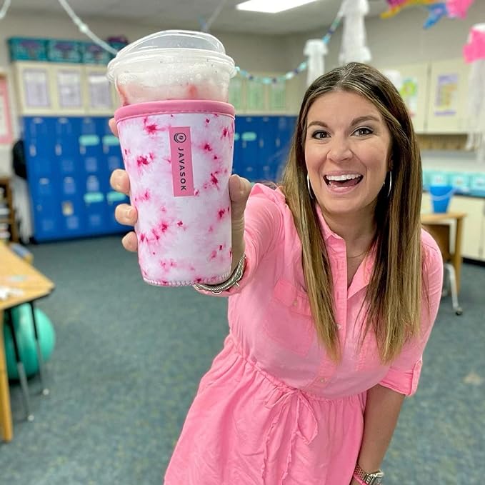 Sok It JavaSok Iced Coffee & Cold Soda Insulated Neoprene Cup Sleeve (World Traveler, Large: 30-32oz)