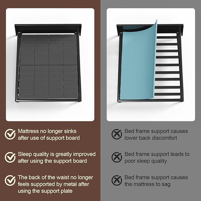 Imperius Folding Spring Box, 10MM, Bed Support Flat Noodles, Twin Size 38x75'' ﻿ ﻿Light and Thin, Breathable, Noise Minimizing,Moisture Resistant Bunkieboards