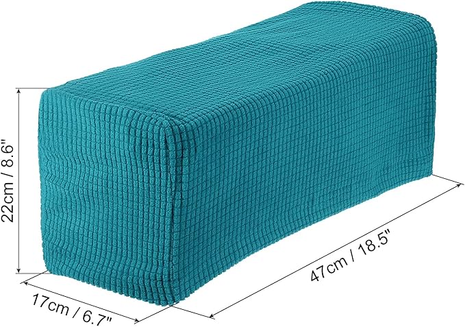 uxcell 2pcs Stretch Armrest Covers for Chairs/Sofas, Couch Arm Covers with Twist Pin, Furniture Protector Slipcovers Blue