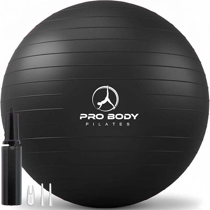 ProBody Pilates Exercise Ball - Multiple Sizes Gym Grade Balance Ball for Fitness, Yoga, Workout, Pregnancy & Physical Therapy