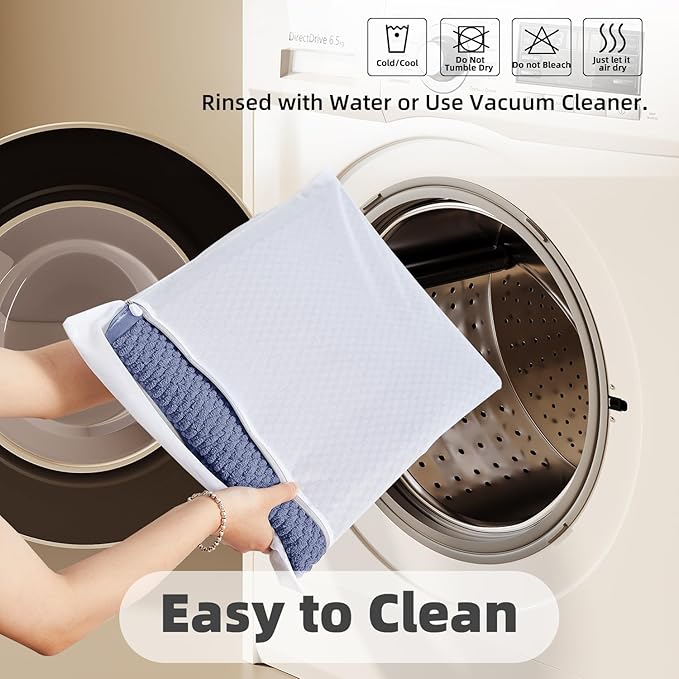 Bathroom Rugs Non Slip Washable, Super Absorbent Thin Bath Mat Quick Dry Low Pile Bathroom Rug, Denim Blue 20"x48"