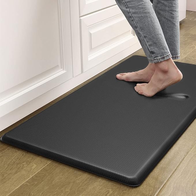 Artnice Kitchen Floor Mat Cushioned Anti Fatigue, Waterproof Non-Slip Standing Desk Mat, 0.75" Heavy Duty Comfort Kitchen Rugs for Home, Sink, Office, Hallway (20"x39", Black)