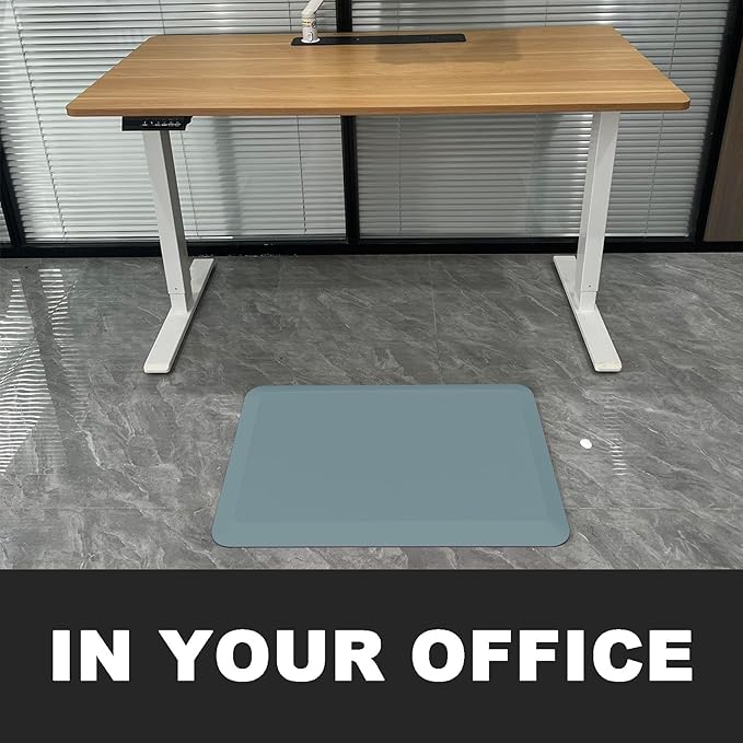 1" Extra Thick Anti Fatigue Floor Mat 40" L x 20" W,Kitchen Mat, Standing Desk Mat,140D Advanced PU Foam Ergonomic Comfort at Home, Office, Garage, Sink (Denim)