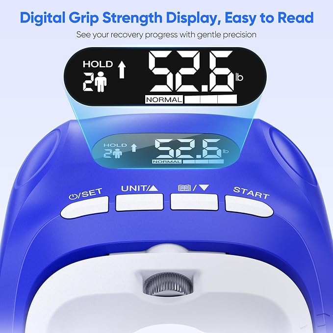 FitBeast Grip Strength Tester Set with Hand Strengthening Tools – Track Progress, Build Strength & Support Hand Recovery (3-in-1 Kit)