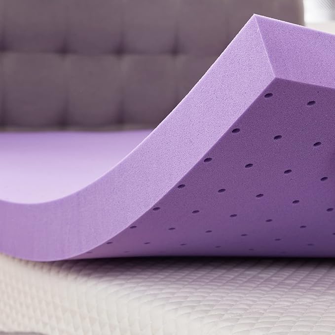 SINWEEK 3 Inch Gel Memory Foam Mattress Topper Ventilated Soft Pressure Relieve Mattress Pad, Breathable Bed Topper, CertiPUR-US Certified, Queen Size