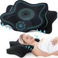 DONAMA Cervical Pillow for Neck and Shoulder,Contour Memory Foam Pillow,Ergonomic Neck Support Pillow for Side Back Stomach Sleepers with Pillowcase-King Size