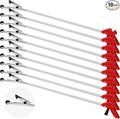 Sabary 10 Pack Suction Cup Reacher Grabber Heavy Trash Picker Grabber Tool, Long Handy Aids Nonslip Claw Reach Tool for Elderly Pick up Stick Arm Extension Litter Picker(Red,43 Inch)