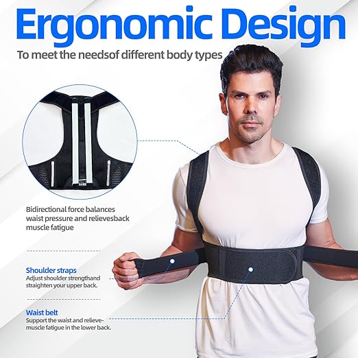 IYDoaMea Posture Corrector for Women and Men ( Order A Size Up ) Upgraded Back Brace Support, Adjustable Shoulder Straightener for Improving Back Posture, Relief for Upper and Lower Back, Lumbar, Neck, Shoulder Pain (2XL(43.3~49.2))
