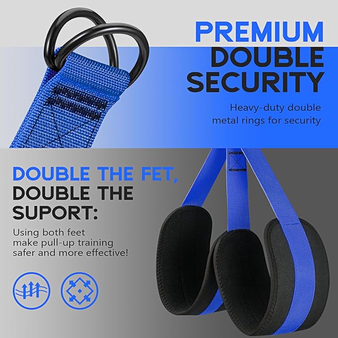 Pull Up Assistance Bands, Adjustable Heavy Duty Resistance Band for Pull Up, 3 Pull Up Bands, Comfortable Fabric Feet/Knee Rest, Assistance Bands for Pull-Up, Home Fitness, Body Stretching