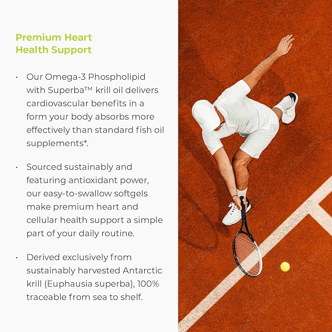 Endur Omega-3 Phospholipid (100% Pure Krill Oil), Heart Health Supplement, Formulated for Optimal Absorption, Gluten Free, 500mg (180 Softgels)