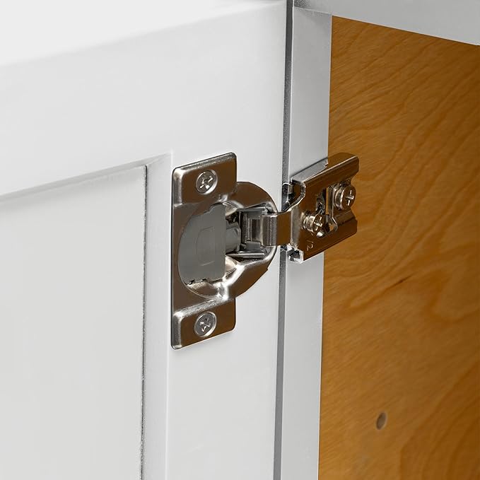 Quicklock RTA (Ready-to-Assemble) | Base Kitchen Cabinets - Shaker Style | Made in America (Pure White, 18" Wx34.5 Hx24 D Base)