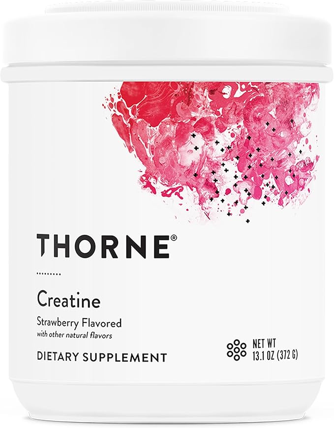 THORNE Creatine - Micronized Creatine Monohydrate Powder - Support for Muscles & Cognitive Function* - for Women & Men - Strawberry - NSF Certified for Sport - 5 g per Serving - 60 Servings