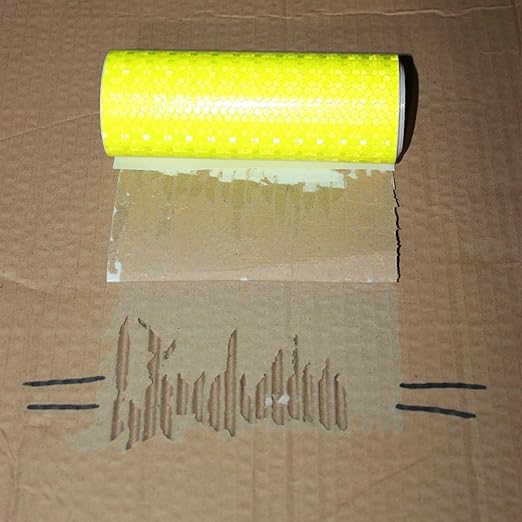 Industrial Reflective Tape Fluorescent Yellow 6 inch for Truck, Outdoor Waterproof Hazard Conspicuity Warning Marking Tape (10 feet)