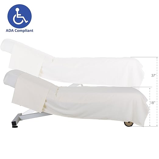 EarthLite Ellora Electric Lift Massage Table with Manual Tilt, Made in USA, 32" x 73, Mystic Blue