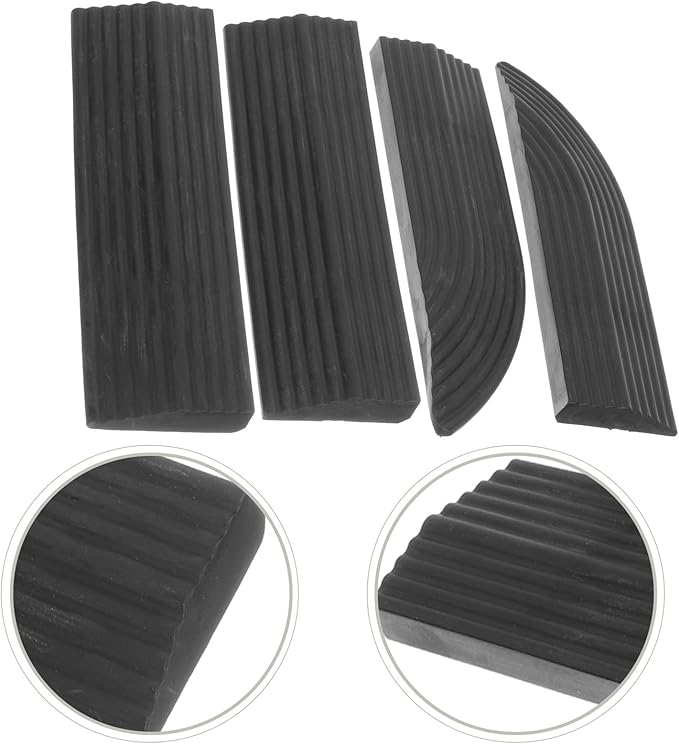 VALICLUD Home Threshold Ramp Set for Robot Vacuum Cleaner, Rubber Slope Ramp with Triangular Edge for Indoor Doorway, Small Step Climbing Mat for Household Entry and Mobility Aid