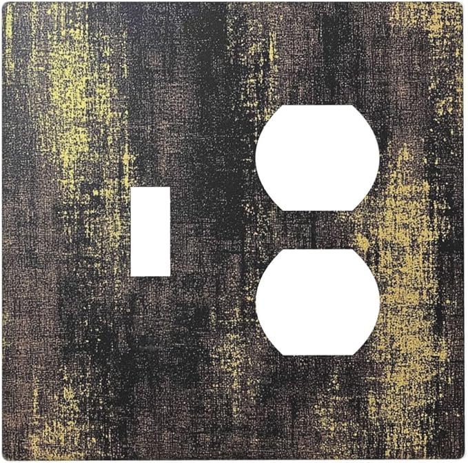 Wallplates Vintage Industrial Rusty Metallic 1 Toggle 1 Duplex Switch Plate Electrical Gfci Faceplate Decorative Light Switch Covers For Farmhouse Cabin Decor
