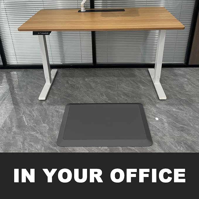 1" Extra Thick Anti Fatigue Floor Mat,Kitchen Mat, Standing Desk Mat – Comfort at Home, Office, Garage - Advanced PU Foam (Black, 30" L x 20" W)
