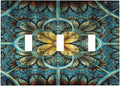 Light Switch Cover Boho Fractal Mandala 3 Gang Wall Plate Triple Light Switch Plate Bohemia Toggle Decorative Outlet Covers Electrical Switchplate for Bathroom Bedroom Decor