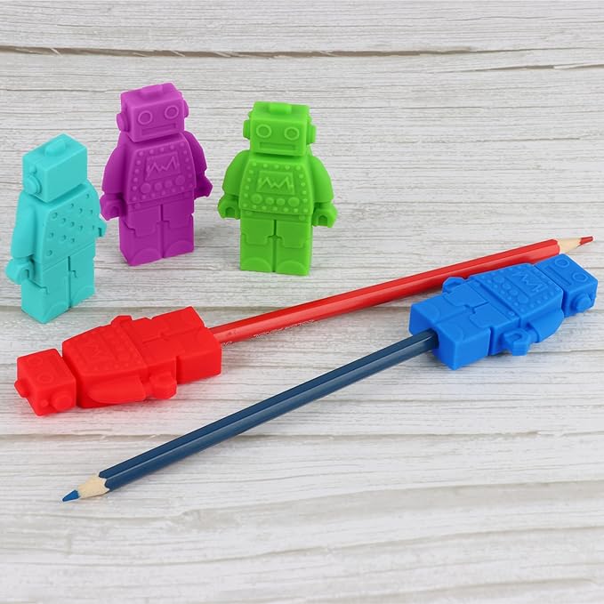 Sensory Pencil Toppers for Sensory Kids, Boys and Girls, Silicone Pencil Covers for Autism, ADHD, SPD, Reduce Fidgeting
