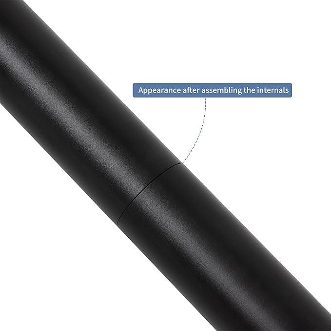 11 FT Handrails for Indoor Stairs,Deck,Slope,Modern Aluminum Handrail Set, Wall Mounted, with Zink-Alloy Brackets Aluminium Railing System,Rust Free. (Matte Black, 11)