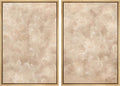 MUDECOR Framed Canvas Print Wall Art Neutral Abstract Minimalist Beige and Cream Tones Illustrations Modern Art Decorative Bohemian Colorful Chic for Living Room, Bedroom, Office - 16"x24"x2 Natural
