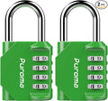 Puroma 2 Pack Combination Lock for Locker 4 Digit Outdoor Waterproof Padlock for School, Gym, Sports, Fence, Toolbox, Gate, Case, Outdoor, Hasp Storage, Cabinets (Green)