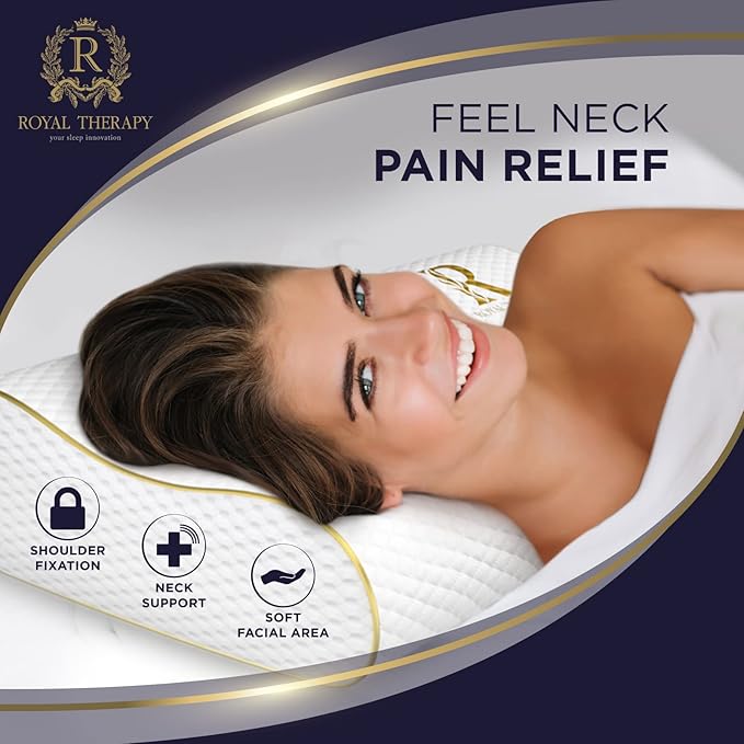 Memory Foam Pillow, King Cervical Pillow for Neck Pain, Contour Pillow, Neck and Shoulder Pain, Side Sleeper, Back and Stomach Sleeper