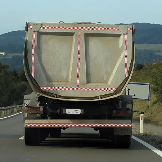 Reflective Tape 4 inch X 66 feet X 10 Rolls, Outdoor Waterproof Hazard Conspicuity Safety Warning Industrial Marking Tape