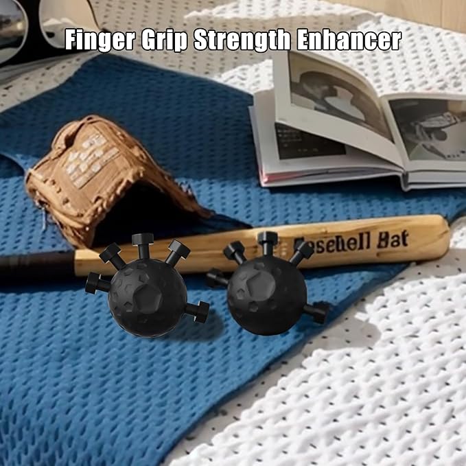 2 Pack Finger Grip Strengthener, Finger Strengthener, Finger Strength Trainer, Adjustable Hand Grip Strengthener, Grip Strength Trainer Ball