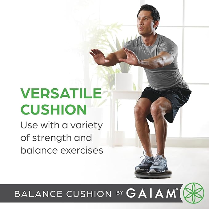 Gaiam Balance Disc Wobble Cushion Stability Core Trainer for Home or Office Desk Chair & Kids Alternative Classroom Sensory Wiggle Seat
