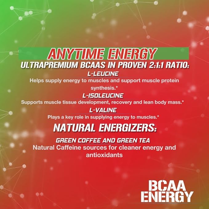 Evlution EVL BCAAs Amino Acids Powder - BCAA Energy Pre Workout Powder for Muscle Recovery Lean Growth and Endurance - Rehydrating Post Workout Recovery Drink with Natural Caffeine - Cherry Limeade